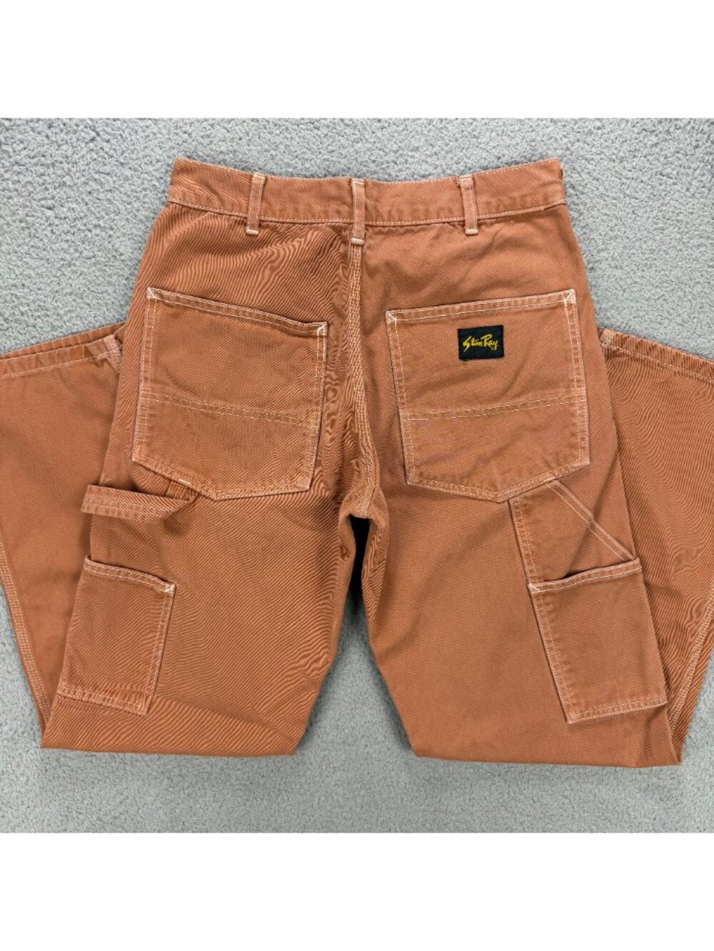 Stan Ray Pants Mens 29 Orange Brown Carpenter Painter Paint Utility Canvas Work